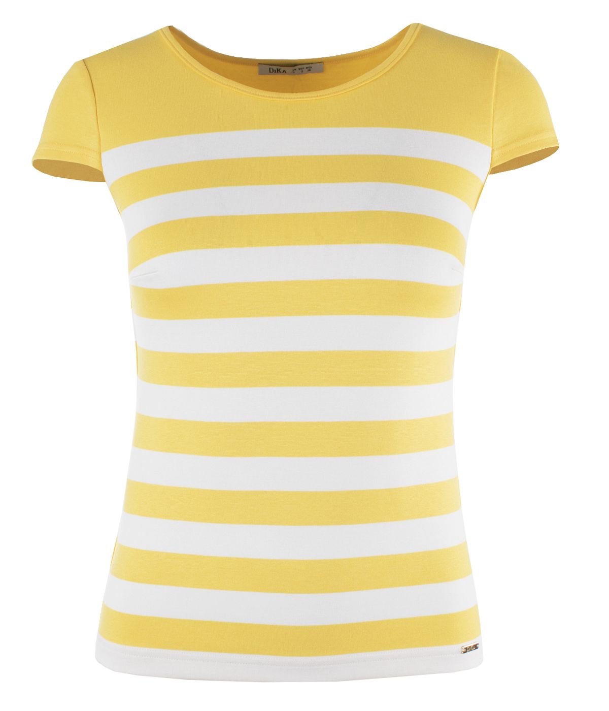 Striped short-sleeved blouse with viscose 0